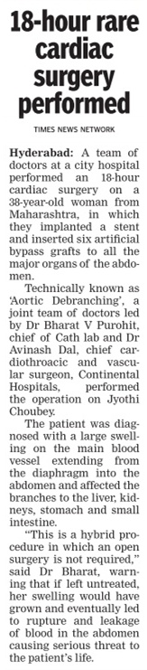 Dr Avinash Dal being described in Times of India 7 November 2016